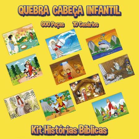 Kit 10 Quebra Cabeça Infantil - Histórias Clássicas - 60 Peças Cada -  Akikola