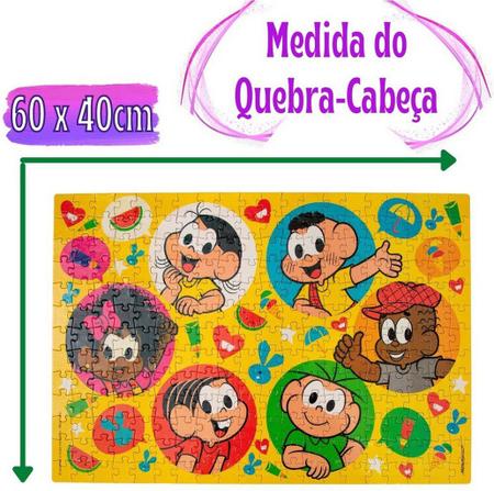 Quebra Cabeça Infantil Turma Da Mônica 260 Peças Brinquedo Criança Jogo  Menino Menina 7 Anos Nig : : Brinquedos e Jogos