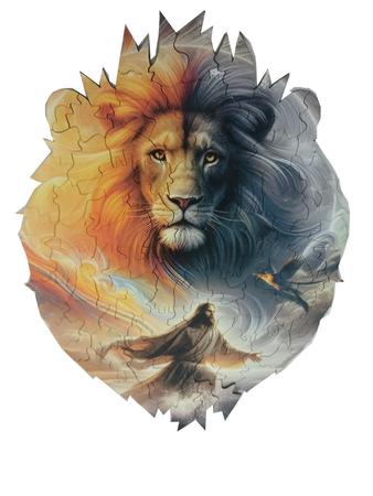 Imagem de Quebra-Cabeça Jesus Cristo E O Leão De Judá 70 Peças Em Mdf