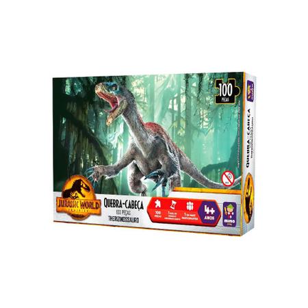 JOGO QUEBRA CABEÇA PROGRESSIVO JURASSIC WORLD 3 EM 1 MIMO TOYS REF: 2052 4  ANOS +