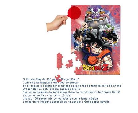Imagem de Quebra Cabeça Lente Mágica Dragon Ball Z 100 Peças Orig Elka