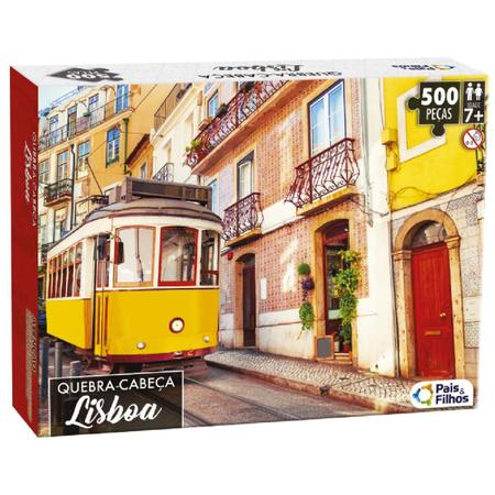 Imagem de Quebra-Cabeça Lisboa Portugal 500 Peças Dificil Adulto Idoso
