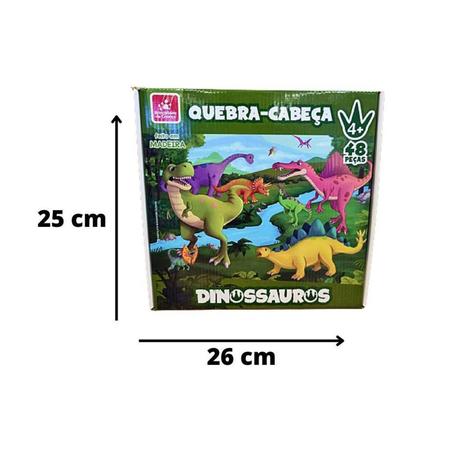 Quebra Cabeca Madeira 48 Pecas Dinossauro Brincadeira De Crianca