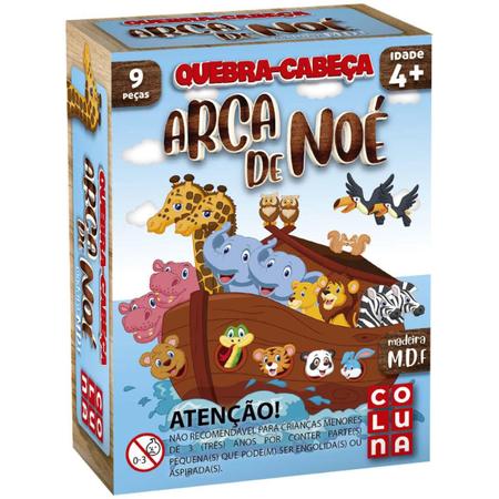 Quebra Cabeça Infantil Arca De Noé Em Madeira mdf Puzzle Jogo