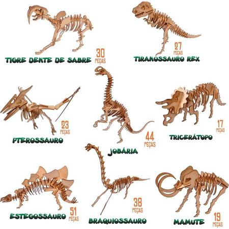 DINOSSAUROS QUEBRA-CABEÇA 3D