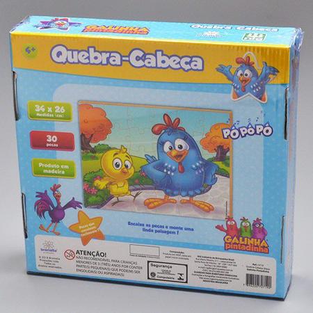 Quebra Cabeça Madeira Galinha Pintadinha 30 Peças Nig 0719 - Babu Brinquedos