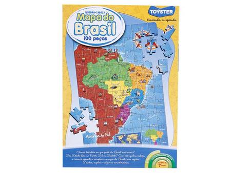 Quebra Cabeças Mapa Do Brasil 100 Peças - Toyster - A sua Loja de