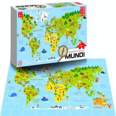 Brinquedo Jogo Quebra-Cabeça 100 Peças Tema Viagens - Compre Agora!