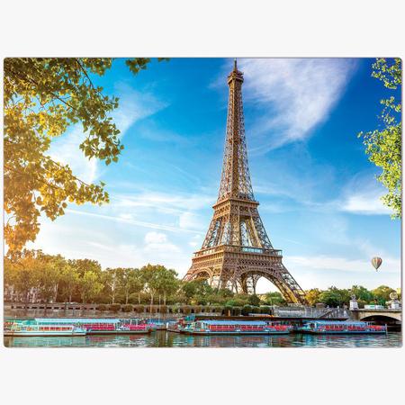 Quebra Cabeça Paisagens Turisticas do Mundo 100 Pçs - Torre Eiffel, Torre  de Pisa e muito mais lugares lindos!