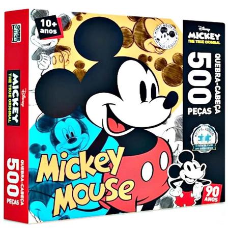 Quebra-Cabeça - Disney - Mickey Mouse - 500 Peças - Game Office - Toyster