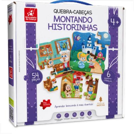 Jogo Educativo De Madeira Montando Histórinhas - Brincadeira De Criança -  Jogos Educativos - Magazine Luiza