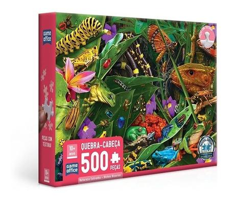 Quebra Cabeça Puzzle 500 Peças Natureza Estranha Bichos Bizarros 2977
