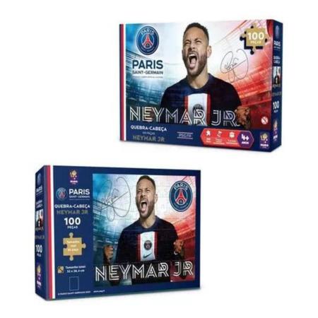 Imagem de Quebra-Cabeça Neymar Jr. 100 Peças Puzzle, Desafie-se e Monte Coleção PSG Mimo Toys - 2300