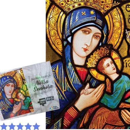 Quebra Cabeça Nossa Senhora Grande 1000 pç 54x74 Puzzle Jogo Premium  Presente Adulto Criança Lógica Raciocínio Mil pçs - Pais & Filhos - Quebra  Cabeça - Magazine Luiza