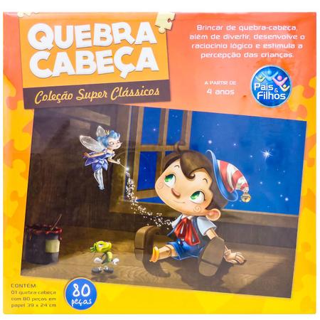 Jogo Quebra-Cabeça: Pinóquio - 80 Peças Pais & Filhos - Quebra-Cabeça -  Magazine Luiza