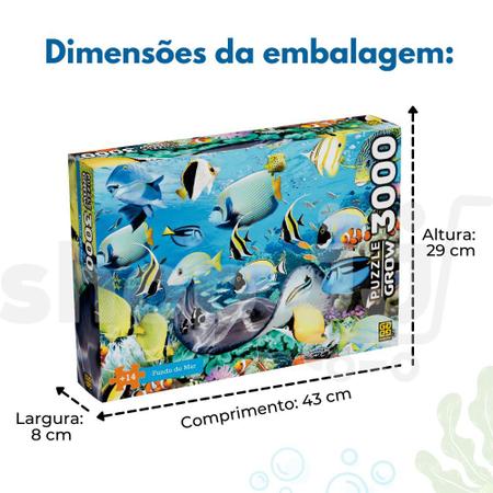 QUEBRA-CABEÇA GIGANTE FUNDO DO MAR c/ 96 pçs