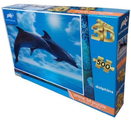 Imagem de Quebra Cabeca - Prime 3D Puzzle - Golfinhos 500 PECAS MULTIKIDS