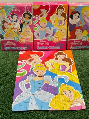 QUEBRA-CABEÇA DAS PRINCESAS (100 PEÇAS FABRICADAS EM CARTONADO RESISTENTE  PELA TOYSTER - REF 8007)