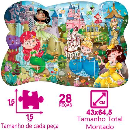 Quebra-cabeça Princesas 28 Peças Gigante - Pais e Filhos - Loja