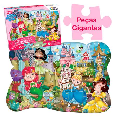 Quebra-Cabeça Gigante Princesas - 28 Pçs