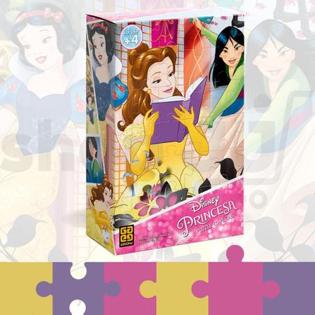 Puzzle Educativo 60 Peças Quebra Cabeça Princesas Disney