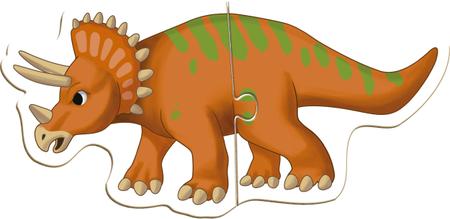 Imagem de Quebra Cabeça Progressivo Dinossauros 20 Peças Brincadeira de Criança