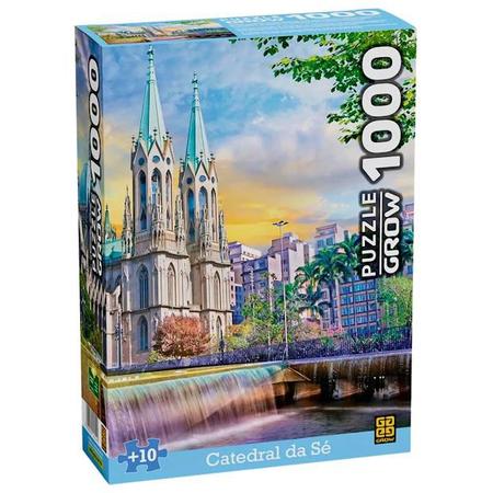 Imagem de Quebra Cabeça Puzzle 1000 Peças Catedral Da Sé Grow