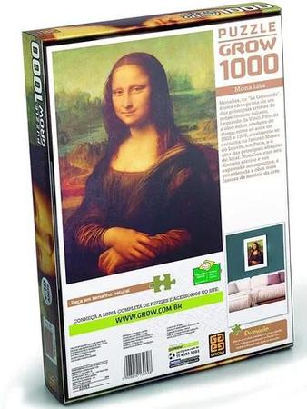 Quebra Cabeça Monalisa Puzzle 1000 Peças Grow - Bebe Brinquedo