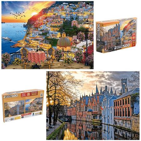 Puzzle 500 peças Duplo - Skylines Cosmopolitas - Loja Grow