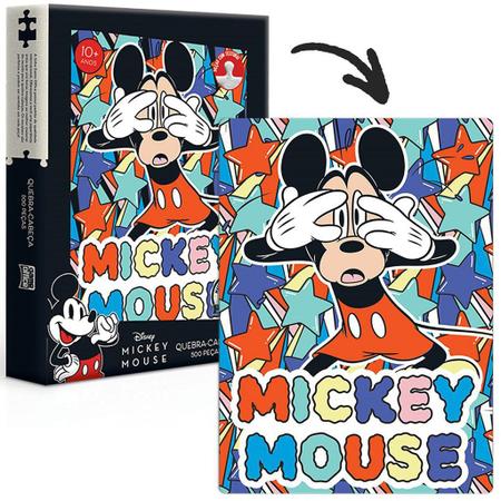 Quebra-Cabeça - Disney - Mickey Mouse - 500 Peças - Game Office - Toyster