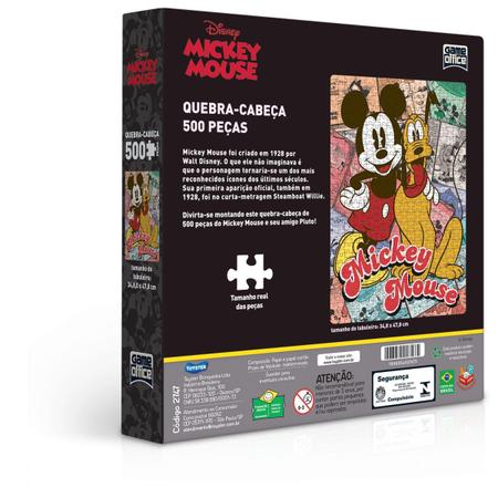 Imagem de Quebra-Cabeça Puzzle 500 Peças - Mickey Mouse - Toyster