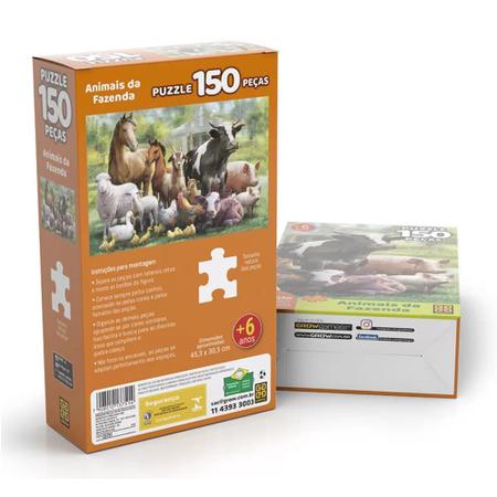 Puzzle 150 peças Animais da Fazenda - Loja Grow