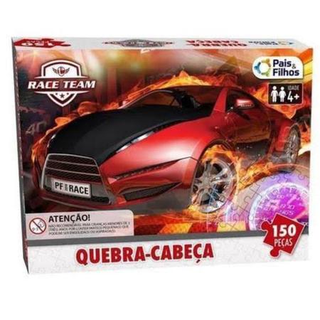 Quebra-Cabeça Infantil - 150 Peças - Race Team - Carro - Pais e Filhos