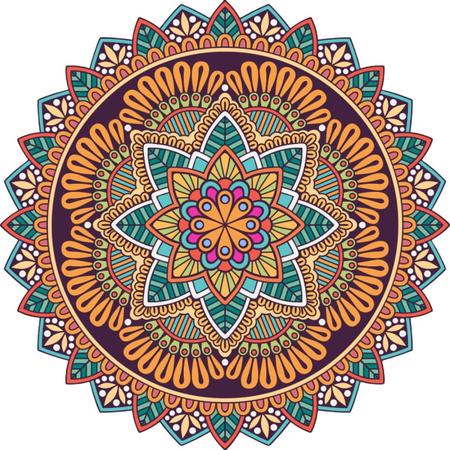 Quebra Cabeça Redondo - Flor de Mandala 500 Peças