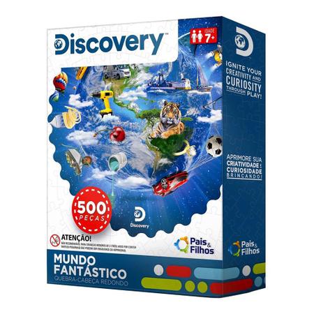 Quebra-cabeça redondo Discovery mundo fantástico 500 peças