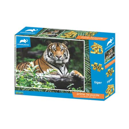 Jogo Quebra Cabeca 500PCS Tigre 3D Multikids BR1059 - Quebra-Cabeça -  Magazine Luiza