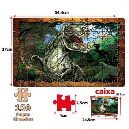 Jogo Quebra Cabeça T-Rex C/ 150 Peças - Pais & Filhos - Pais e Filhos -  Quebra Cabeça - Magazine Luiza