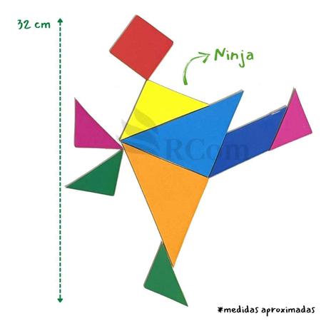 Tangram Quebra Cabeça Desafio Educativo Puzzle Em Madeira no Shoptime