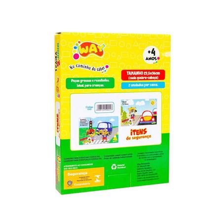 Jogo Educativo Quebra Cabeça Transito Itens de Segurança 24 Peças - Way -  Brinquedos E Jogos Pedagógicos e Educativos
