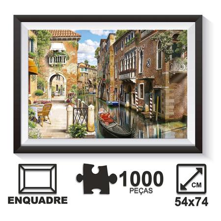 Quebra Cabeça Veneza Grande 1000 peças 54x74 cm Puzzle Jogo Premium  Presente Adulto Criança Lógica Raciocínio Mil pçs - Pais & Filhos - Quebra  Cabeça - Magazine Luiza