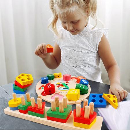 Quebra-Cabeça de Madeira para Crianças Brinquedos SLOWMOOSE Montessori de  Educação Infantil 1 (1)