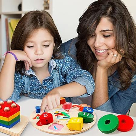 kit Quebra-Cabeças Infantil Brinquedo De Madeira Montessori Letras Números  - Fábrika dos Sonhos - Quebra Cabeça - Magazine Luiza