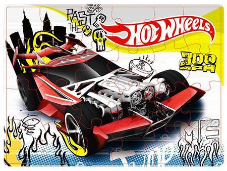 Jogo da Memória Hot Wheels 24 Peças + Quebra Cabeça Hot Wheels