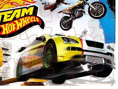 Jogo da Memória Hot Wheels 24 Peças + Quebra Cabeça Hot Wheels