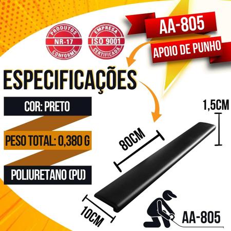 Quebra Quina Apoio Para Antebraço Ergonômico Poliuretano Pu Digitador  Original Merki Home Office AA805 Punho Tipo Couro - Apoio de Pés - Magazine  Luiza