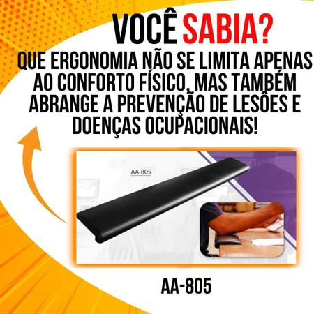 Quebra Quina Apoio Para Antebraço Ergonômico Poliuretano Pu Digitador  Original Merki Home Office AA805 Punho Tipo Couro - Apoio de Pés - Magazine  Luiza