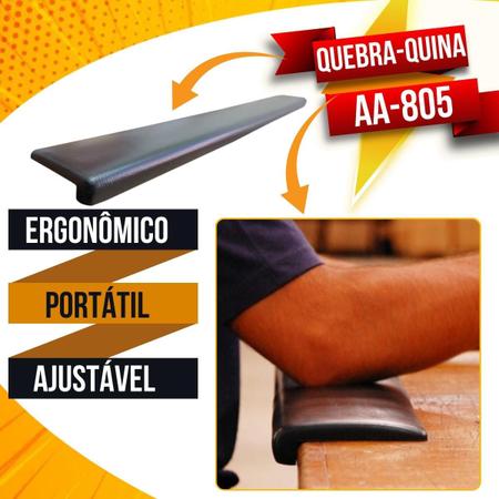 Quebra Quina Apoio Para Antebraço Ergonômico Poliuretano Pu Digitador  Original Merki Home Office AA805 Punho Tipo Couro - Apoio de Pés - Magazine  Luiza