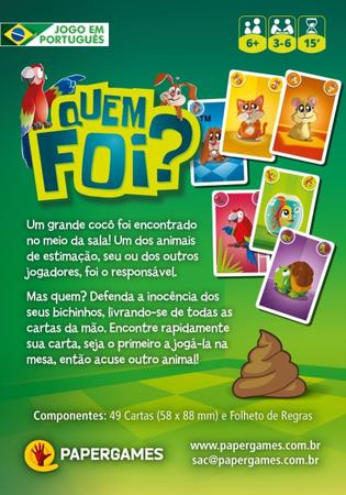 Quem Foi? - Jogo de Cartas