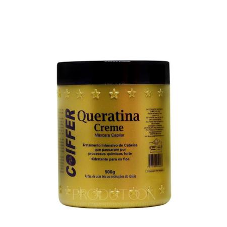 Imagem de Queratina creme Coiffer 500g Máscara tratamento queratina