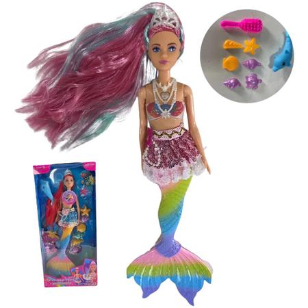 Imagem de Querida Boneca Sereia Que Brilha Para Sua Filha Presente Dia Das Crianças Oficial